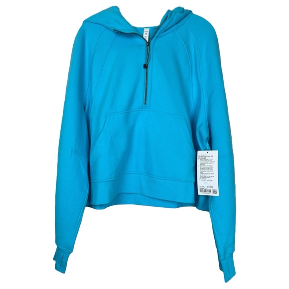 lululemon Scuba Oversized Half Zip Hoodie in Electric Turqoise ELTU NWT XL/XXL - Picture 2 of 6